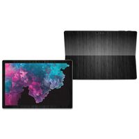MightySkins Skin Compatible with Microsoft Surface Pro 6 Tablet - Black Wood | Protective, Durable, and Unique Vinyl Decal wrap Cover | Easy to Apply, Remove, and Change Styles | Made in The USA
