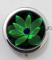 BlackKey Lotus Flower 3-Compartment Decorative Pocket Gift Box Case Organizer for Pill, Color 1 -1525