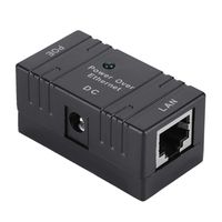 POE Power Bank Module, Mini POE Combiner Separator Universal RJ45 Connector AP Network Bridge POE Injector for Router, Network Switch, Computer Host Network Interface(black)