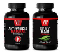 Weight Loss Motivation - Anti Wrinkle Natural Formula – Gray Hair Solution - zinc Vitamin c - 2 Bottles Combo (60 Capsules + 60 Capsules)