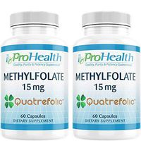 ProHealth Methylfolate with Gnosis Quatrefolic 2-Pack (15 mg, 60 Capsules Each) Professional Strength Active Folate