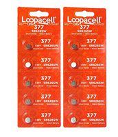 LOOPACELL 377/376 / SR626W / SR626SW / Silver Oxide Watch 10 Batteries