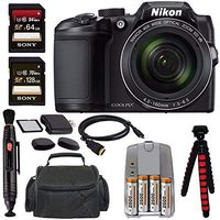 Nikon COOLPIX B500 Digital Camera (Black) + NiMH Batteries and Charger Set + Sony 64GB SDXC Card + Sony 128GB SDXC Card + Memory Card Reader + Tripod + 6" HDMI to Micro HDMI Cable Bundle