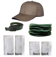 InsectGuard Permethrin Treated Tick & Mosquitoes Insect Repellent Complete Package 1 (Green/White/Khaki) One Size Fits All Up to Adult Medium