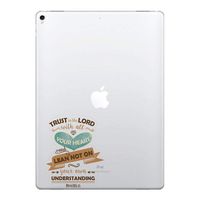 FINCIBO 5 x 5 inch Christian Bible Proverbs 3:5-6 Removable Vinyl Decal Stickers for iPad MacBook Laptop (Or Any Flat Surface)