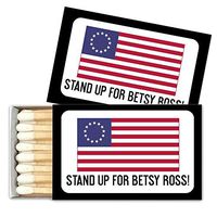 Stand Up for Betsy Ross Matches, Betsy Ross Flag Matches (Set of 50 Matchboxes) (Black Box)