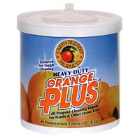 Earth Friendly Products Orange Plus Heavy Duty Cleaning Towels, Premoistened, All Purpose, 40-Count (Pack of 6)