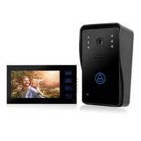 Video Doorbell 7inch Monitor,Video Door Phone Intercom Kit Touch Color Video Camera Night Vision Waterproof Video Intercom Doorbell 8G Wireless Home Security Camera Monitor(US Plug)