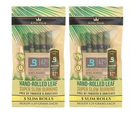 Organic Pre Rolls, Tobacco & Chemical Free, Super Slow Burning, 100% Real Palm Leaf, Just Fill It (10 Slims)