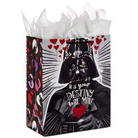 Hallmark 13" Large Star Wars Valentine's Day Gift Bag with Tissue Paper (Darth Vader Destiny)