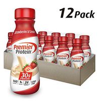 Premier Protein 30g Protein Shake, Strawberries & Cream, 11.5 Fl Oz (Pack of 12)