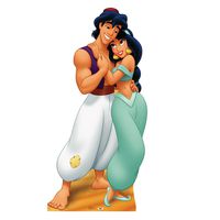 Aladdin and Jasmine OriginalStickers0023 Set of Two (2X) Stickers, Laptop, Ipad, Car, Truck, Size 4 inches on Longer Side