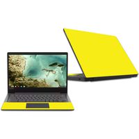 MightySkins Skin Compatible with Lenovo Chromebook S330 (2018) - Solid Yellow | Protective, Durable, and Unique Vinyl Decal wrap Cover | Easy to Apply, Remove, and Change Styles | Made in The USA