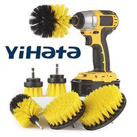 YIHATA Drill Cleaning Brush Attachments 5pc Scrubber Set, Multi-Purpose Shower Brushes Sets, Power Scrubbers Great for for Clean Fiberglass Tub, Toilet, Kitchen, Sink, Pool Tile