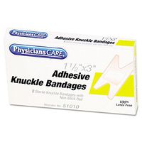 PhysiciansCare First Aid Fabric Knuckle Bandages, Box of 8
