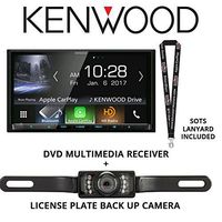 Kenwood DDX9704S in Dash DVD CD 6.95" Touchscreen Display, Built in Bluetooth, HD Radio Tuner, with Universal License Plate Style Backup Camera and a Free SOTS Lanyard