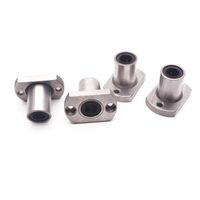 Sydien 8mm/0.32inch Inner Diameter Flanged Mounted Linear Motion Ball Bearing 4Pcs