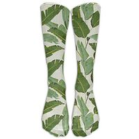 HZamora_Sock Ropical Palm Leaves Banana Leaves Fashion Athletic Socks For Men&Women All Sport Holiday One Size Shoe Size 6-10
