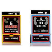 Pipe Screens 2 Boxes of Smoking Pipe Screen Filter Stainless Steel Gauzes Pipe Screen Filter for Smoking Pipes 1 Golden + 1 Silver