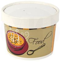 Double Wall Poly Paper Hot Cups for Hot Food and Soup or Cold Ice Cream with Vented Paper Lids to Prevent Leaks by MT Products - (20 Cups and 20 Lids) (8 Ounce)