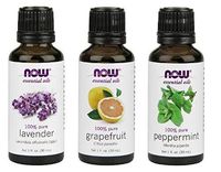 3-Pack Variety of NOW Essential Oils: Summer Fun - Lavender, Grapefruit, Peppermint