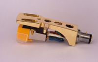 Gold plated Headshell, mount, cartridge, needle for SANYO TP600SA, TP625, TP727, TP728, TP747, TP80S, TP1000, TP1020, TP1200, TP825D, - MADE IN ENGLAND