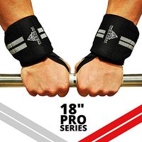 Athletic Wrist Wraps | 18" High Quality Wrist Wraps with Thumb Loops | Wrist Support | Preferred by Bodybuilders, Crossfit, Olympic Lifters | Men & Women