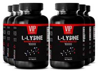 Bodybuilding Supplements for Women - L-LYSINE Immune Booster 1000 - Bone Support for Women - 6 Bottles 600 Tablets