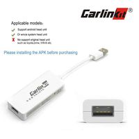 USB Wired Carplay Dongle Boxkit Android Auto Multimedia Player Receiver Box Interface for Android Head Unit Stereo Support iPhone and Android Phone, fit for Apple carplay Function