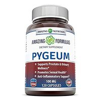 Amazing Formulas Pygeum 100 Mg, 120 Capsules (Non-GMO,Gluten Free) .- Supports Prostate & Urinary Wellness - Promotes Sexual Health - Anti Inflammatory Support