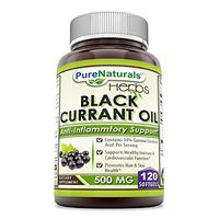 Pure Naturals Black Currant Oil - 500 Mg 120 Softgels - Excellent Source of Essential Fatty Acid - *Supports Healthy Immune & Cardiovascular Function*