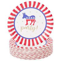 Democratic Party Election Plates (7 in, 48 Pack)