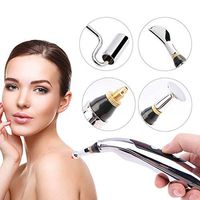 USB Rechargeable Energy Acupuncture Pen with 5 Massage Head Function Energy Pain Therapy Relief.