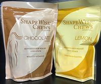 Proti Care - Shape Wise Chews with CLA and Calcium - Lemon or Chocolate - Sugar Free - Bag of 28 - ONLY 20 Calories Each (One Bag Each: Lemon & Chocolate)