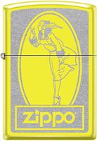 Zippo Windy Poster Yellow Orange Windproof Pocket Lighter NEW