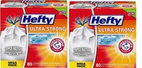 Hefty Ultra Strong Tall Kitchen Trash Bags - Clean Burst, 13 Gallon, 80 Count, 2 Pack