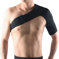 Binpure Sports Shoulders Adjustable Shoulder Support Articulated Gym Compression Neoprene (Black, One Size Left)