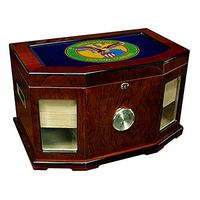 Large Premium Desktop Humidor - Glass Top -US Central Command (CENTCOM) DU (Emblem)