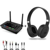 1Mii Wireless Bluetooth 5.0 Headphone with Long Range Bluetooth Transmitter Adapter for TV Watching or PC Stereo, 265 FT Range, No Audio Delay & Hi-Fi Sound, Digital Optical RCA AUX 3.5mm - B03E