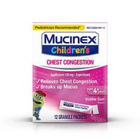 Mucinex Children's Chest Congestion Expectorant Mini-Melts, Bubblegum, 12 Count (Pack of 3)