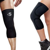 Best Strength Knee Compression Sleeve - Strength Sleeves Brand Knee Support Guaranteed Best Recovery Brace for Knees Wrap for Leg Pain, Patella Knee, Arthritis, Running, Weightlifting, Workout