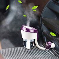 Vyaime Car Diffuser Humidifier, Essential Oil Aromatherapy Diffusers with Dual USB Charger Adapter, Ultrasonic Air Refresher Purifier for Vehicle Automobile(Purple)