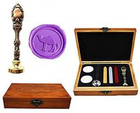 MNYR Camel Decorative Luxury Wood Box Red Brass Metal Peacock Wedding Invitations Gift Card Paper Stationary Envelope Seals Custom Logo Wax Seal Sealing Stamp Wax Stick Melting Spoon Wood Gift Box Kit
