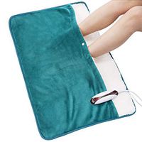 Heating Pad Electric Foot Warmer - Extra Large Size 20in x 32in Full-Body Use for Feet, Back, Shoulders Heat Therapy with Auto Shut Off for Pain, Cramps, Tension - Lake Green