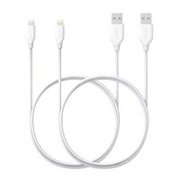 Anker [2 Pack] Powerline Lightning Cable (6ft) Apple MFi Certified - Lightning Cables for iPhone Xs/XS Max/XR/X / 8/8 Plus / 7/7 Plus, iPad Mini / 4/3 / 2, iPad Pro Air 2 (Renewed)