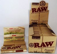 RAW ORGANIC HEMP CONNOISSEUR 1-1/4 + TIPS - 4 BOOKLETS