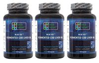 BLUE ICE Fermented Cod Liver Oil -Non-Gelatin Capsules (Pack of 3)