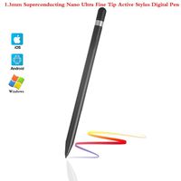 Active Stylus Pen for Touch Screens with 1.3mm Ultra Fine Superconducting Nano Tip Stylus Digital Pencil for iPad iPhone Samsung and Most Smartphone Tablets (Black)