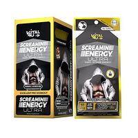 Screamin Energy Ultra, Pre-Workout Energy Shot with Caffeine, L-Arginine AKG, Alpha GPC, and Ginseng, French Roast Caramel Coffee Flavor, 24 Count