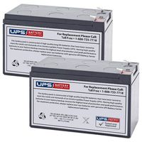Set of 2 - Medtronic 200 BIOPACK Battery - Replacement UB1280 Universal Sealed Lead Acid Battery (12V, 8Ah, 8000mAh, F2 Terminal, AGM, SLA)